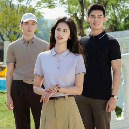 3605#210克32支新疆棉撞色二级领polo衫短袖 3605#210克32支新疆棉撞色二级领polo衫短袖