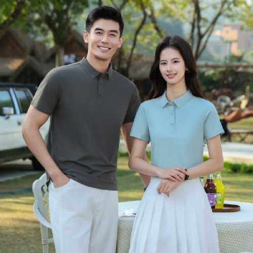 3702#180克迪桑皱无痕锦氨凉感纯色polo衫短袖 3702#180克迪桑皱无痕锦氨凉感纯色polo衫短袖